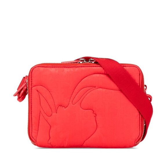 DIOR Red Leather Shoulder Bag - Picture 1 of 12
